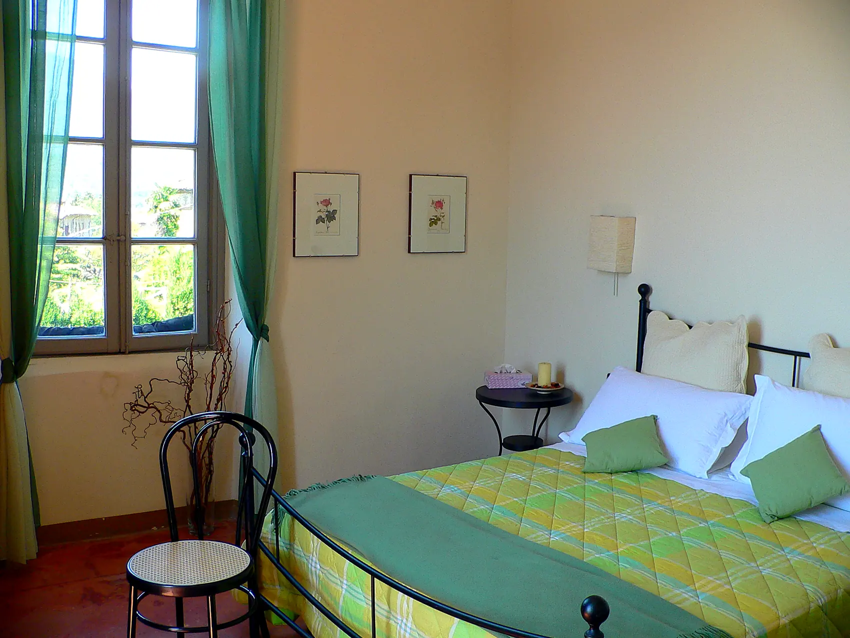 The green double bedroom