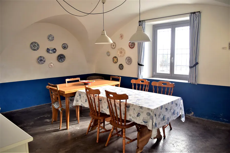 The vaulted dining room in Casa Terrazza